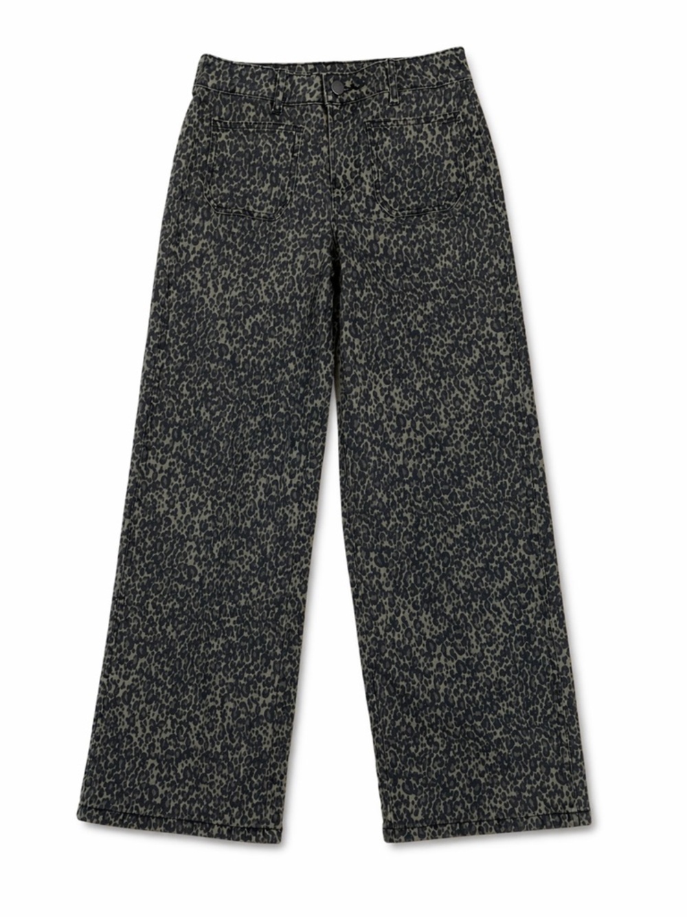 Vince Camuto Women’s Animal Print Wide Leg Jeans